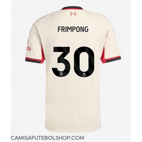 Camisa de time de futebol Liverpool Jeremie Frimpong #30 Replicas 2º Equipamento 2025-26 Manga Curta